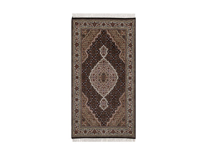 Tabriz hand-knotted wool rug in Black, 2'9" x 5'3", SKU O092672