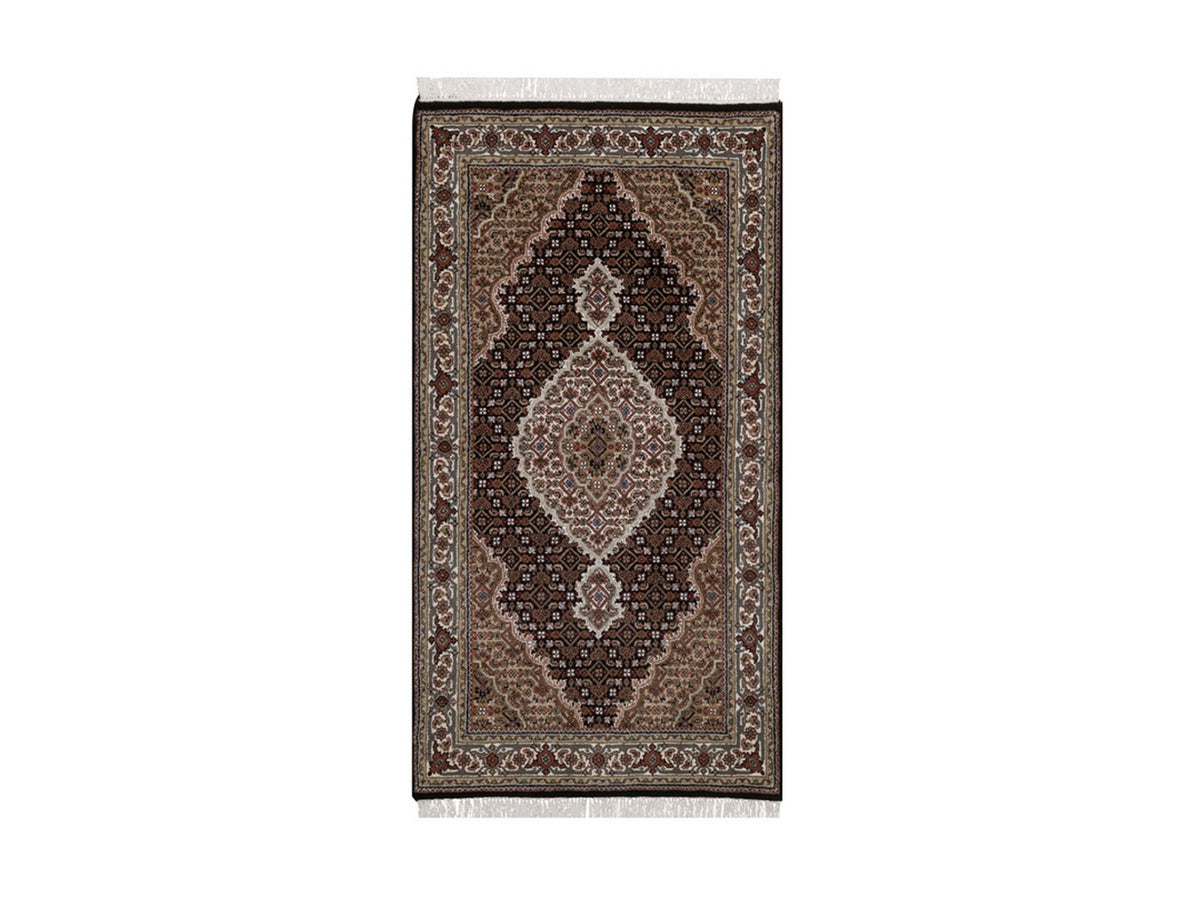 Tabriz hand-knotted wool rug in Black, 2'9" x 5'3", SKU O092672