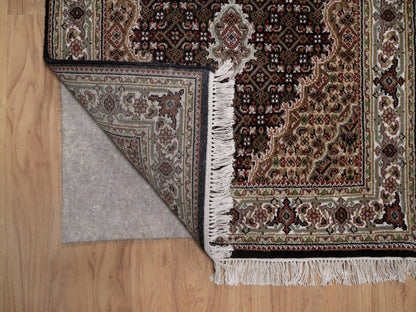 Tabriz hand-knotted wool rug in Black, 2'11" x 5'2", SKU O092673 (view 3)
