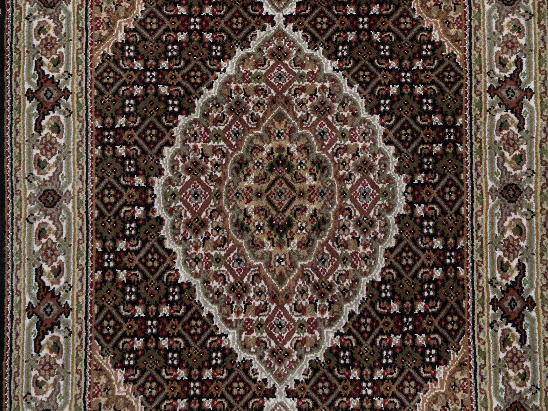 Tabriz hand-knotted wool rug in Black, 2'11" x 5'2", SKU O092673 (view 5)