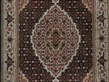 Tabriz hand-knotted wool rug in Black, 2'11" x 5'2", SKU O092673 (view 5)