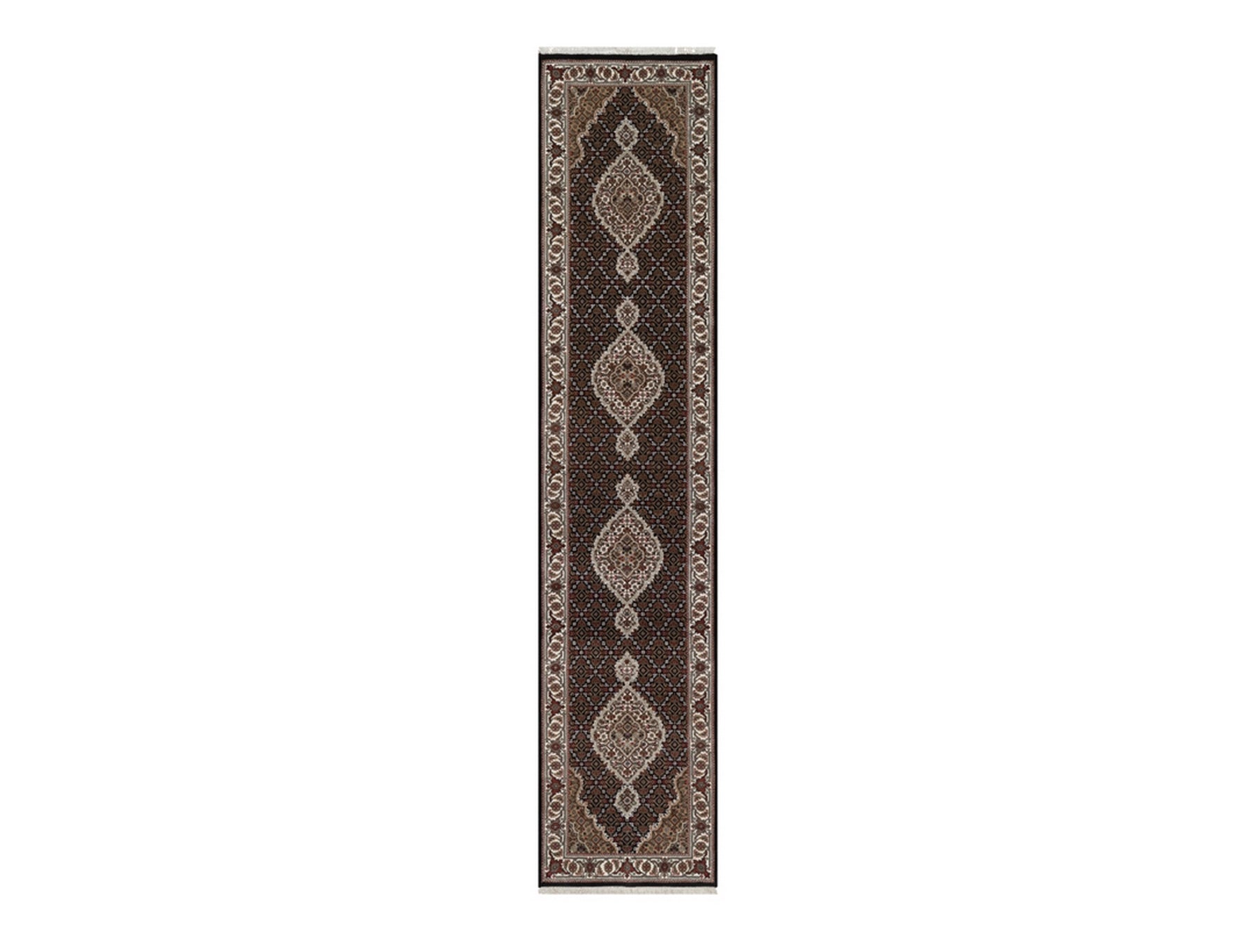Tabriz hand-knotted wool runner in Black, 2'6" x 11'10", SKU O092674