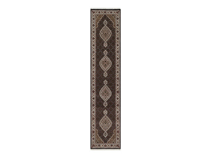 Tabriz hand-knotted wool runner in Black, 2'6" x 11'10", SKU O092674