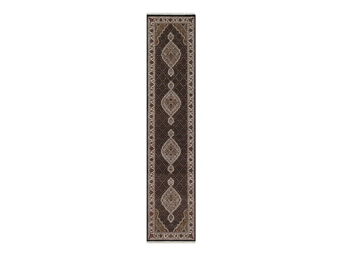 Tabriz hand-knotted wool runner in Black, 2'6" x 11'10", SKU O092674
