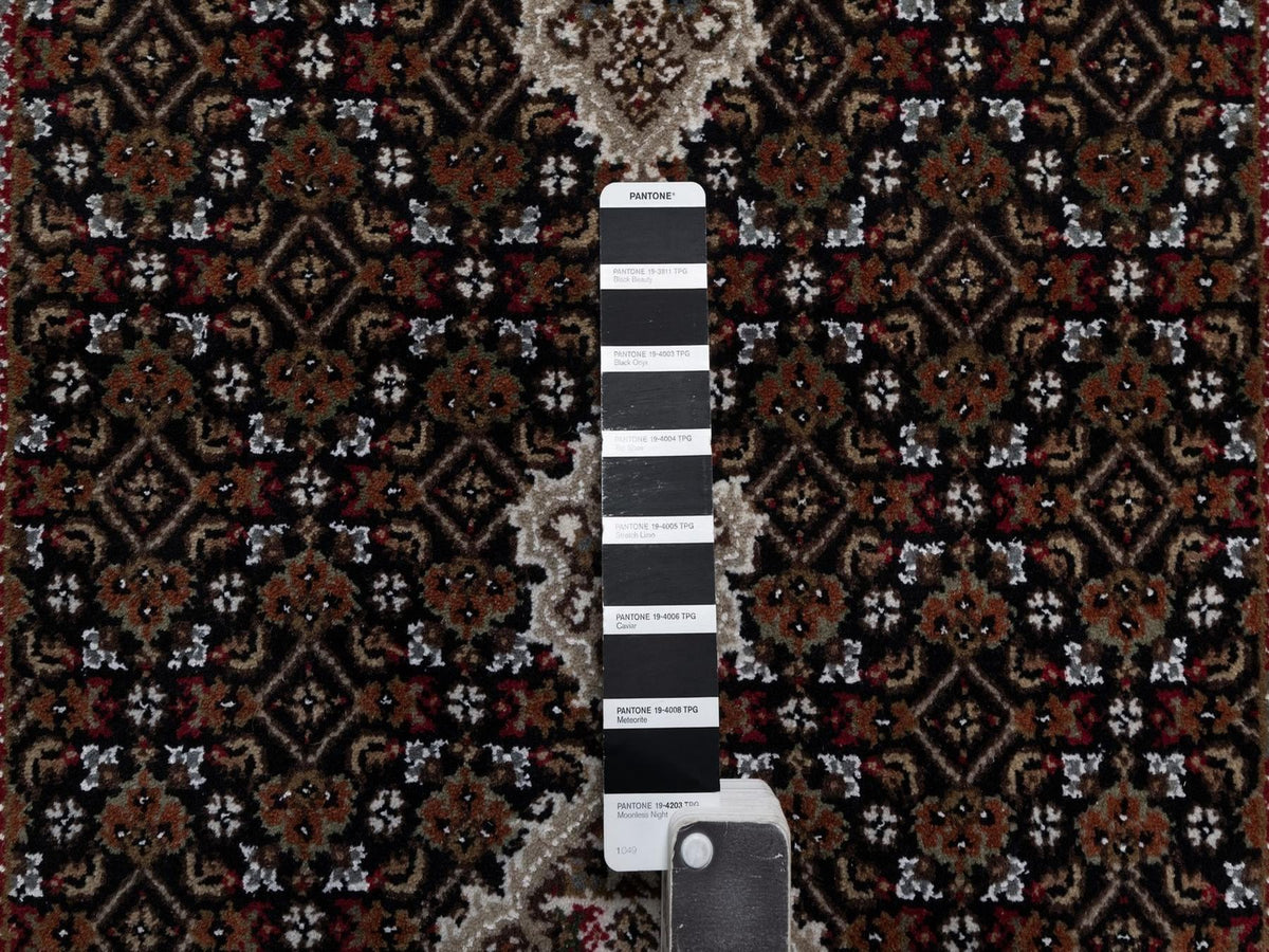 Tabriz hand-knotted wool runner in Black, 2'6" x 11'10", SKU O092674 (view 4)