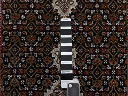 Tabriz hand-knotted wool runner in Black, 2'6" x 11'10", SKU O092674 (view 4)