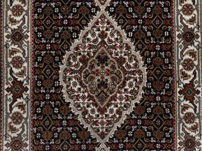 Tabriz hand-knotted wool runner in Black, 2'6" x 11'10", SKU O092674 (view 5)