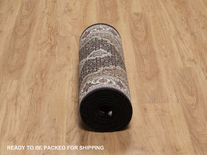 Tabriz hand-knotted wool runner in Black, 2'6" x 11'10", SKU O092674 (view 6)