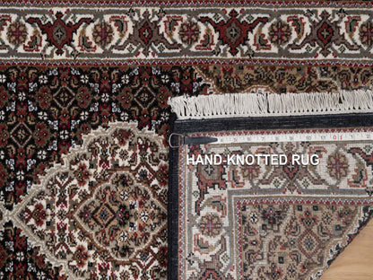 Tabriz hand-knotted wool runner in Black, 2'6" x 11'10", SKU O092674 (view 8)