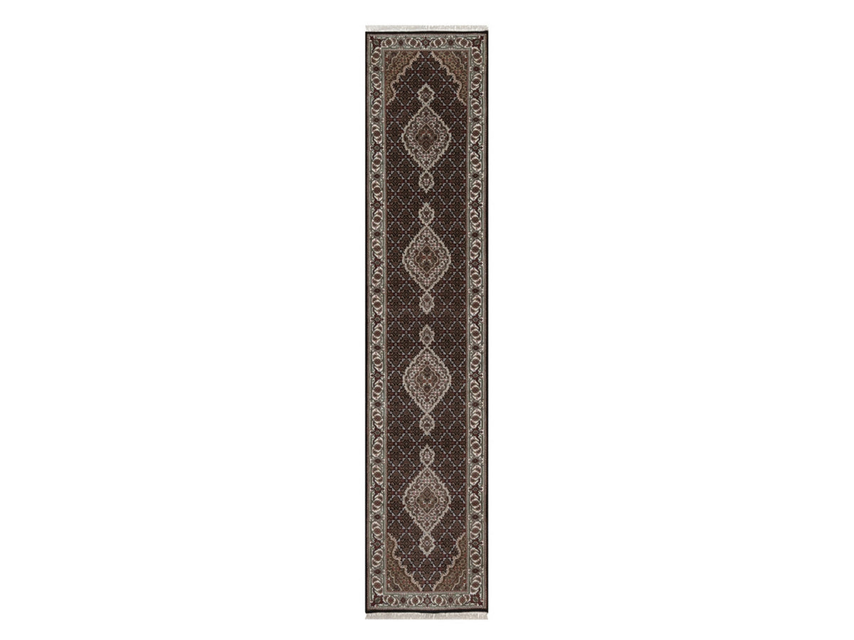 Tabriz hand-knotted wool runner in Black, 2'8" x 12'10", SKU O092675