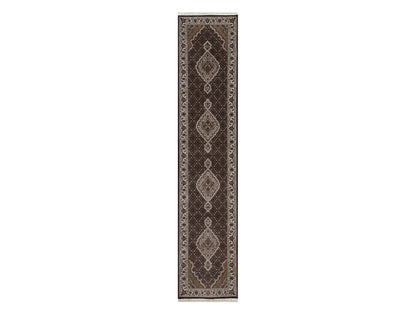Tabriz hand-knotted wool runner in Black, 2'8" x 12'10", SKU O092675