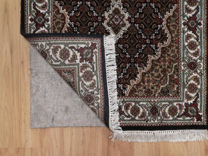Tabriz hand-knotted wool runner in Black, 2'8" x 12'10", SKU O092675 (view 3)