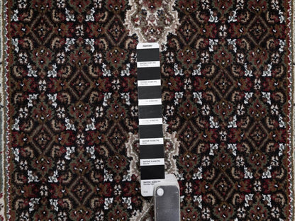 Tabriz hand-knotted wool runner in Black, 2'8" x 12'10", SKU O092675 (view 4)