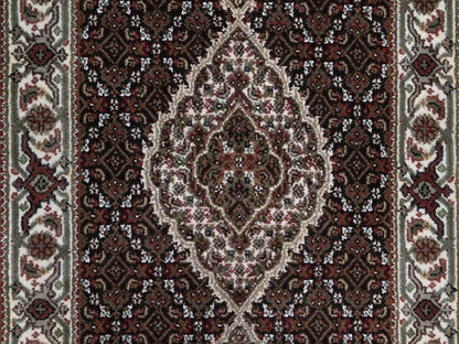 Tabriz hand-knotted wool runner in Black, 2'8" x 12'10", SKU O092675 (view 5)