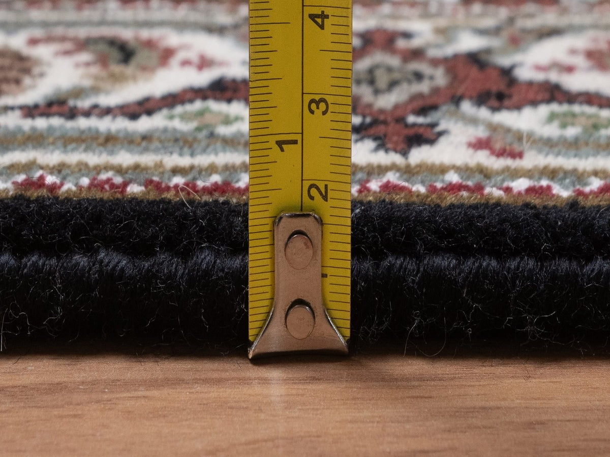 Tabriz hand-knotted wool runner in Black, 2'8" x 12'10", SKU O092675 (view 7)