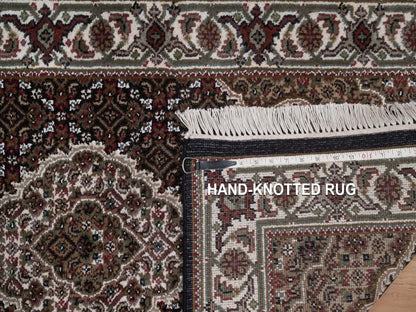 Tabriz hand-knotted wool runner in Black, 2'8" x 12'10", SKU O092675 (view 8)