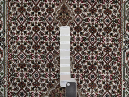 Tabriz hand-knotted wool runner in Ivory, 2'9" x 20'6", SKU O092676 (view 4)