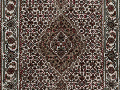 Tabriz hand-knotted wool runner in Ivory, 2'9" x 20'6", SKU O092676 (view 5)