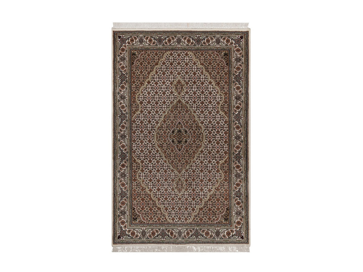 Tabriz hand-knotted wool rug in Ivory, 3'9" x 5'11", SKU O092678