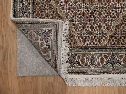 Tabriz hand-knotted wool rug in Ivory, 3'9" x 5'11", SKU O092678 (view 3)