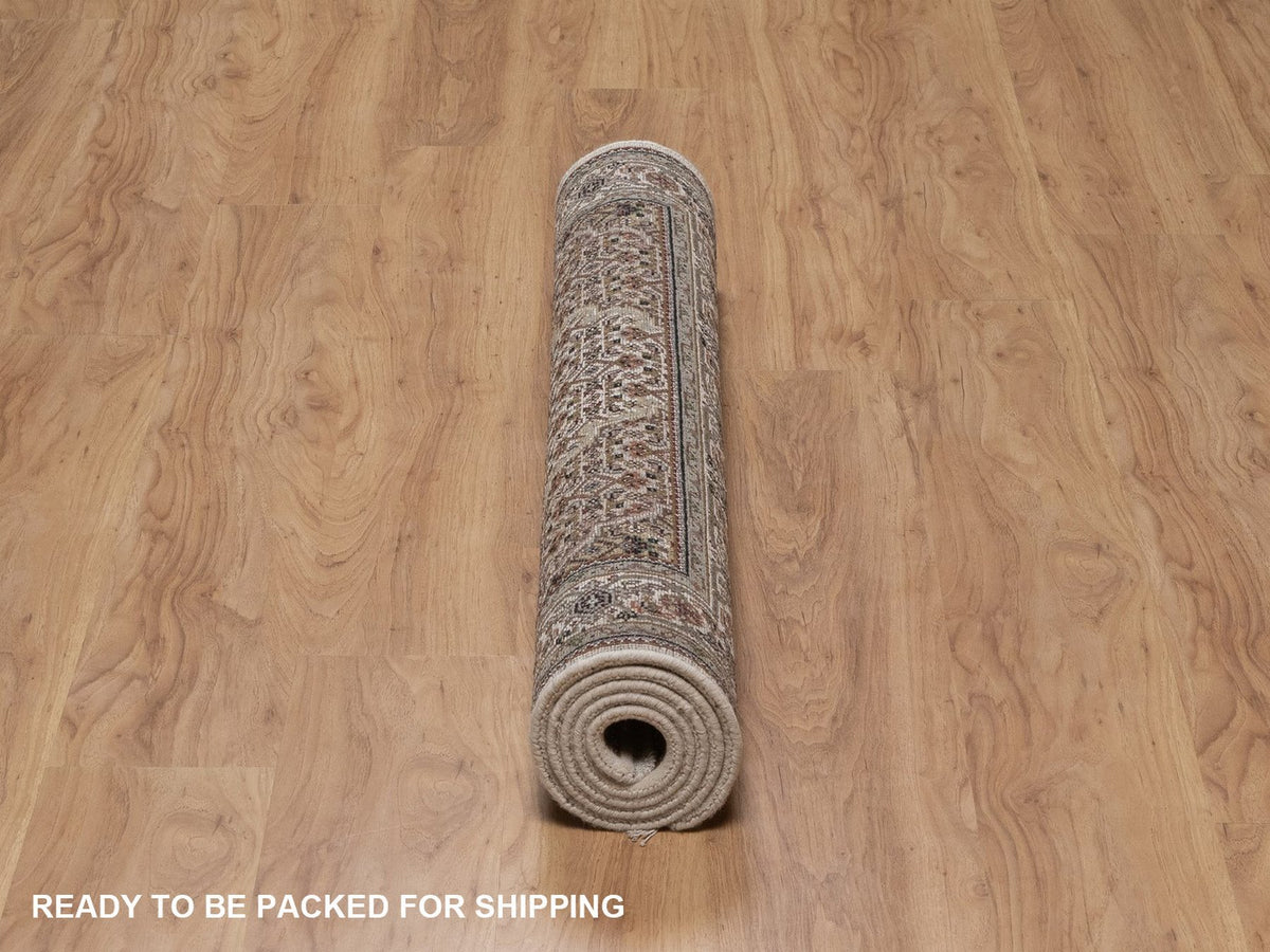 Tabriz hand-knotted wool rug in Ivory, 3'9" x 5'11", SKU O092678 (view 6)