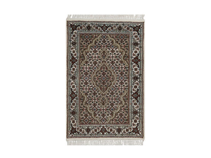 Tabriz hand-knotted wool rug in Ivory, 1'11" x 3', SKU O092679