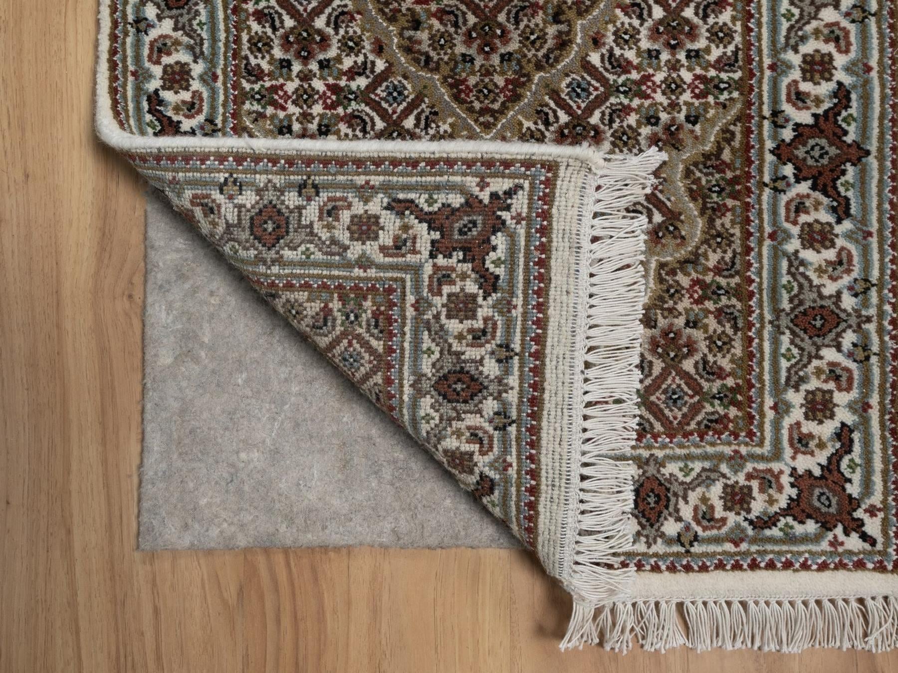 Tabriz hand-knotted wool rug in Ivory, 1'11" x 3', SKU O092679 (view 3)
