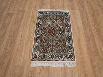 Tabriz hand-knotted wool rug in Ivory, 1'11" x 3'1", SKU O092680 (view 2)