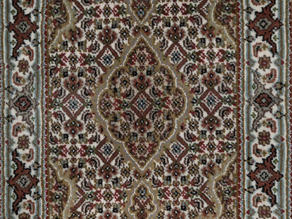 Tabriz hand-knotted wool rug in Ivory, 1'11" x 3'1", SKU O092680 (view 5)