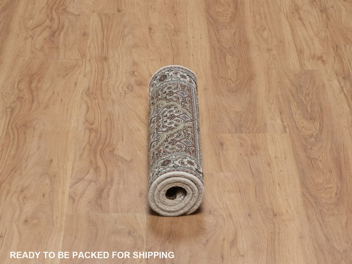 Tabriz hand-knotted wool rug in Ivory, 2'1" x 3'1", SKU O092682 (view 6)
