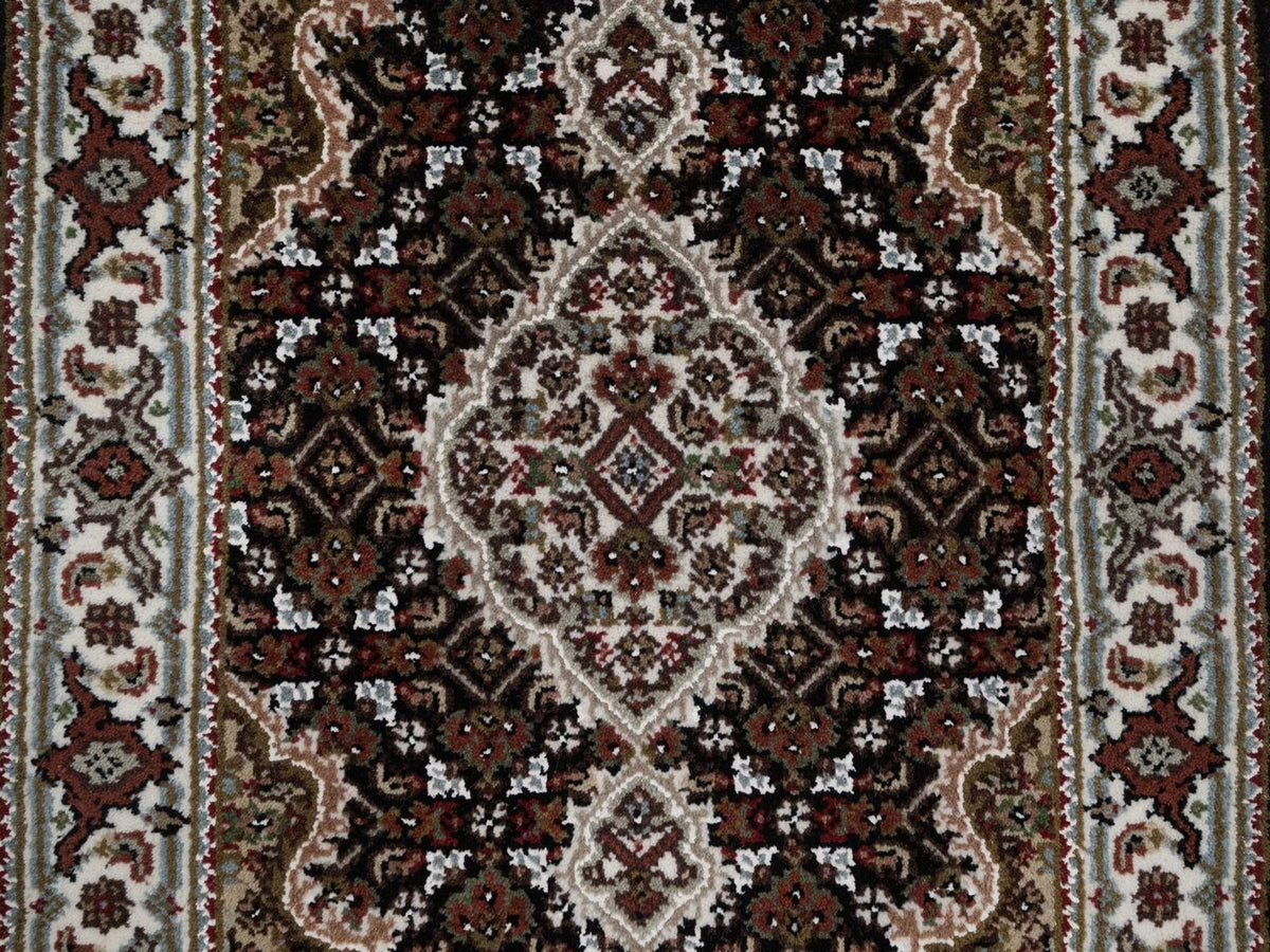 Tabriz hand-knotted wool rug in Black, 1'11" x 2'11", SKU O092683 (view 5)