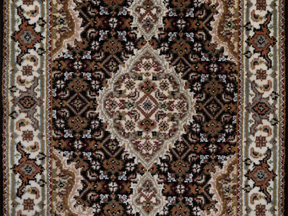 Tabriz hand-knotted wool rug in Black, 1'11" x 3', SKU O092684 (view 5)