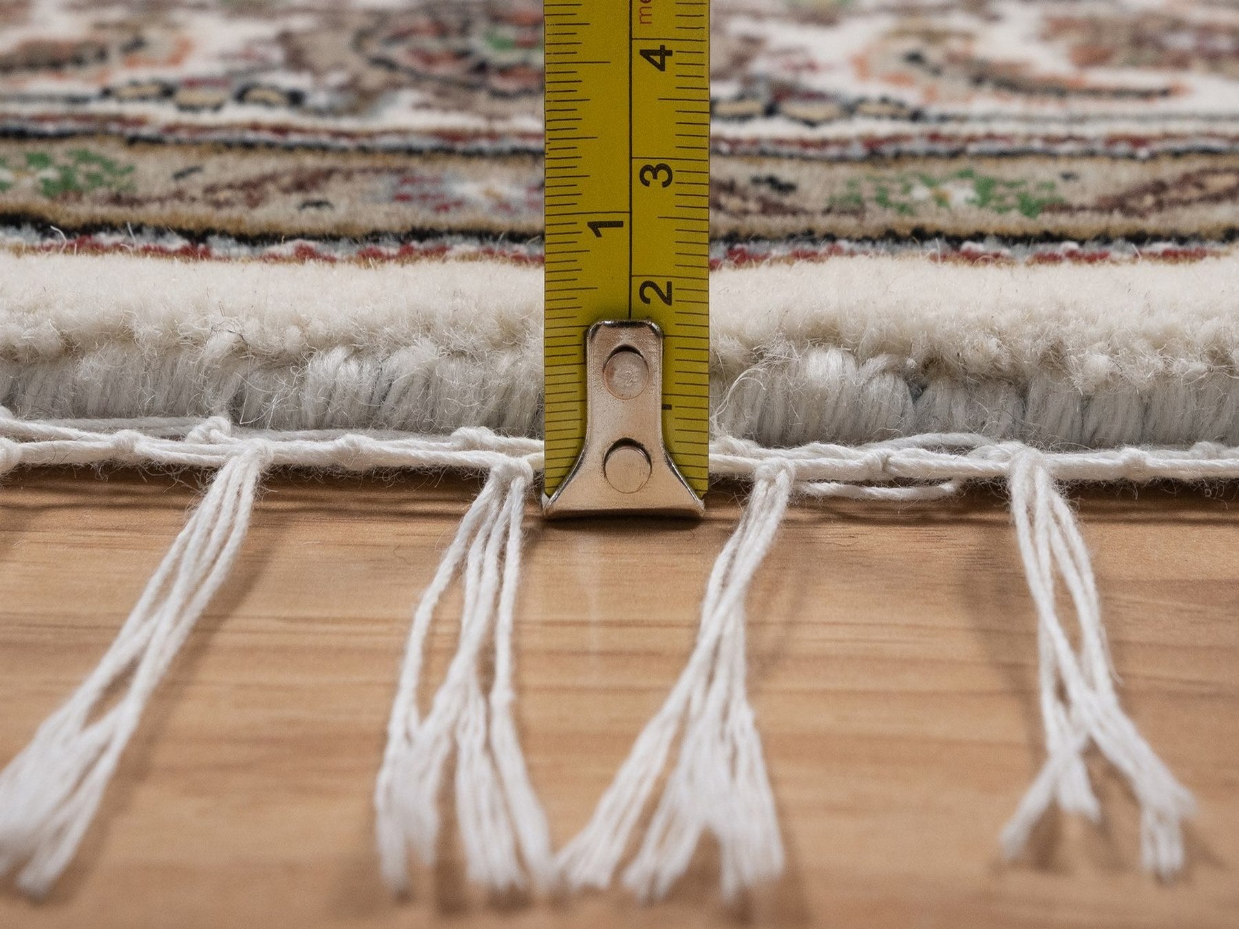 Tabriz hand-knotted wool rug in Ivory, 5'11" x 5'11", SKU O092686 (view 7)