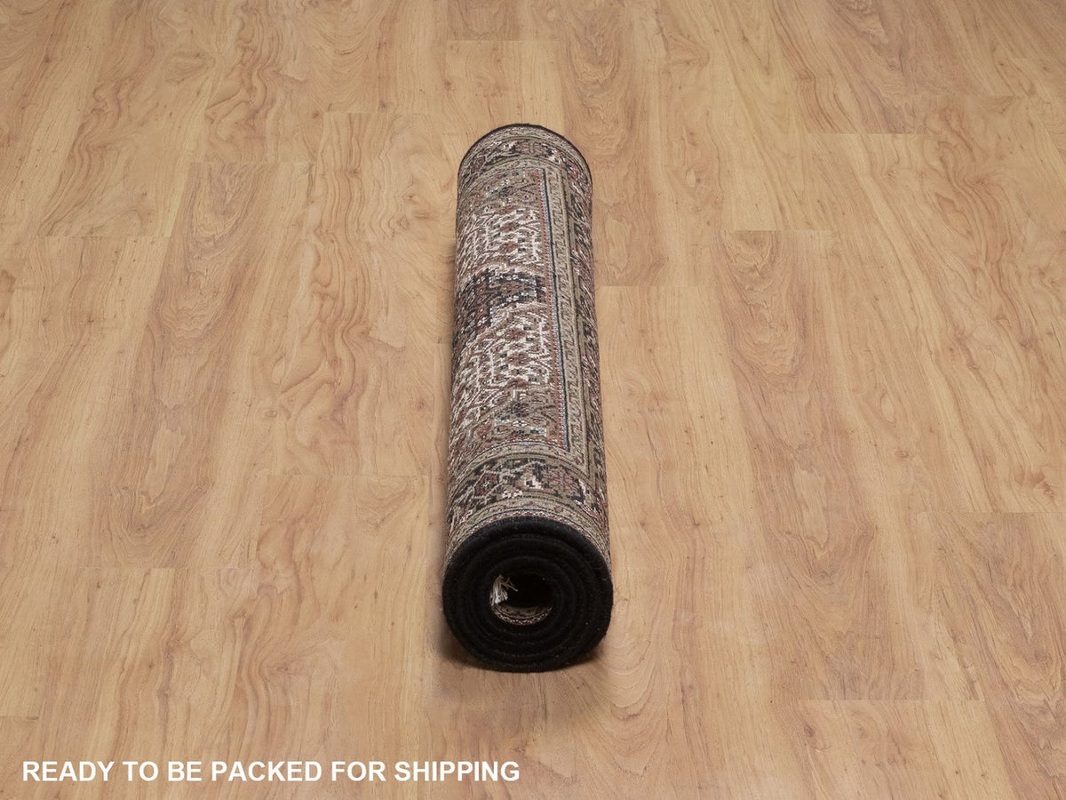 Tabriz hand-knotted wool rug in Black, 3'11" x 6'1", SKU O092687 (view 6)