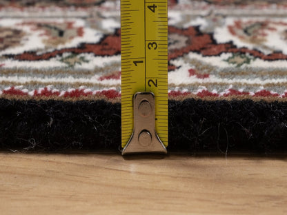 Tabriz hand-knotted wool rug in Black, 2'5" x 4'10", SKU O092689 (view 7)