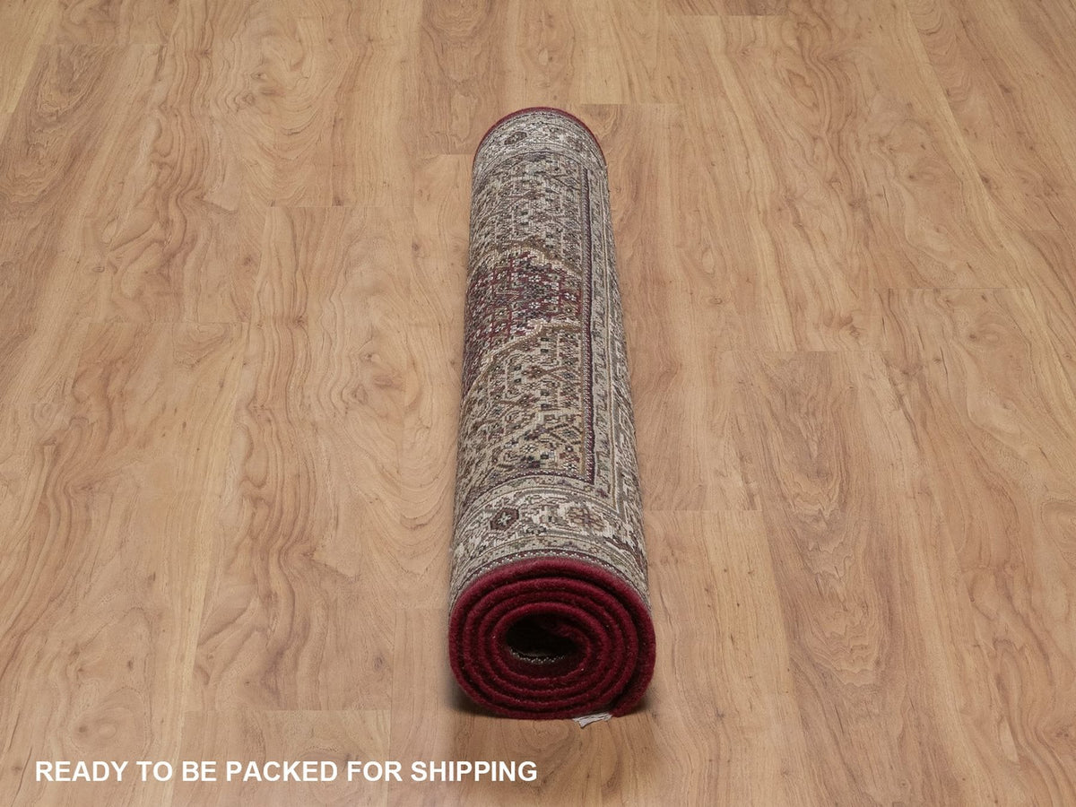 Tabriz hand-knotted wool rug in Red, 3'11" x 6', SKU O092690 (view 6)
