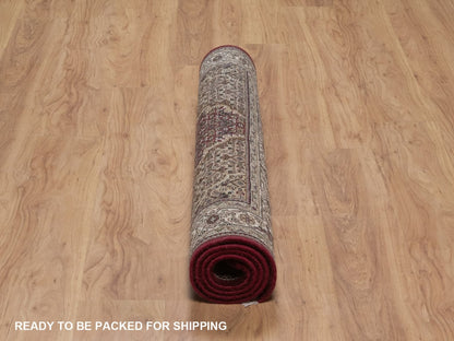 Tabriz hand-knotted wool rug in Red, 3'11" x 6', SKU O092690 (view 6)