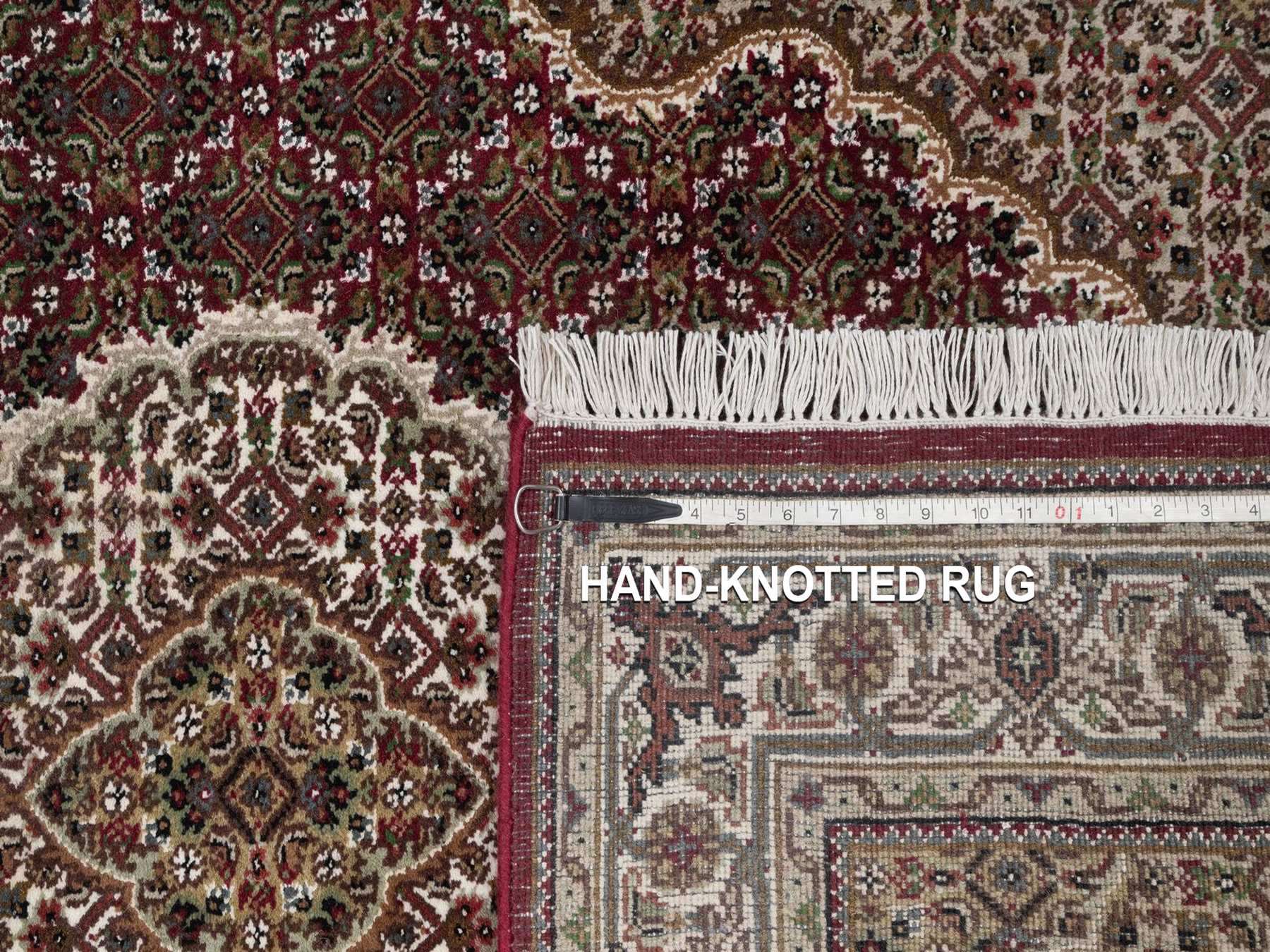 Tabriz hand-knotted wool rug in Red, 3'11" x 6', SKU O092690 (view 8)