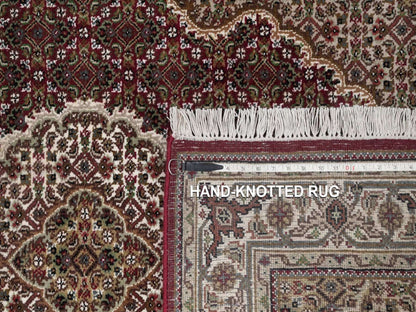 Tabriz hand-knotted wool rug in Red, 3'11" x 6', SKU O092690 (view 8)