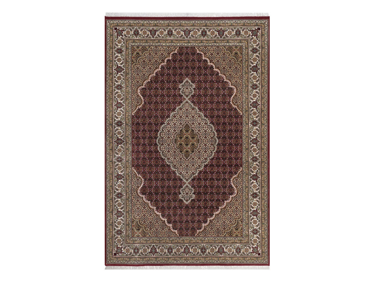 Tabriz hand-knotted wool rug in Red, 6' x 9', SKU O092691