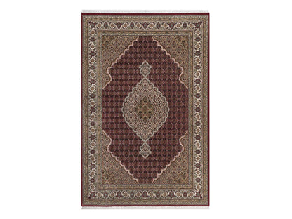 Tabriz hand-knotted wool rug in Red, 6' x 9', SKU O092691