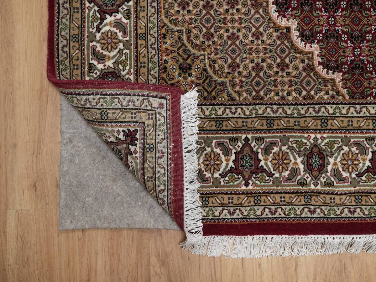 Tabriz hand-knotted wool rug in Red, 6' x 9', SKU O092691 (view 4)