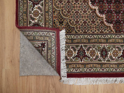 Tabriz hand-knotted wool rug in Red, 6' x 9', SKU O092691 (view 4)