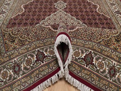Tabriz hand-knotted wool rug in Red, 6' x 9', SKU O092691 (view 5)