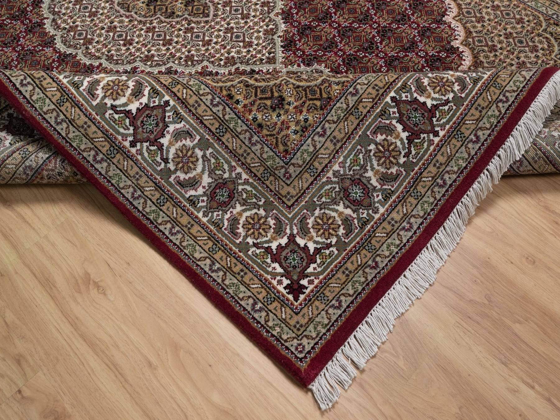 Tabriz hand-knotted wool rug in Red, 6' x 9', SKU O092691 (view 6)