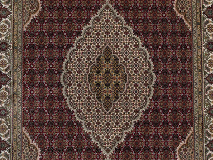 Tabriz hand-knotted wool rug in Red, 6' x 9', SKU O092691 (view 8)