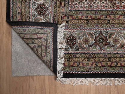 Tabriz hand-knotted wool rug in Black, 8'11" x 11'11", SKU O092694 (view 4)