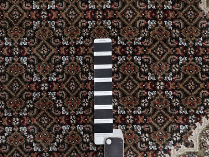 Tabriz hand-knotted wool rug in Black, 8'11" x 11'11", SKU O092694 (view 7)