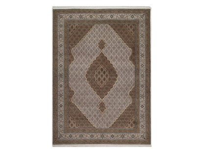 Tabriz hand-knotted wool rug in Ivory, 8'9" x 12'4", SKU O092695