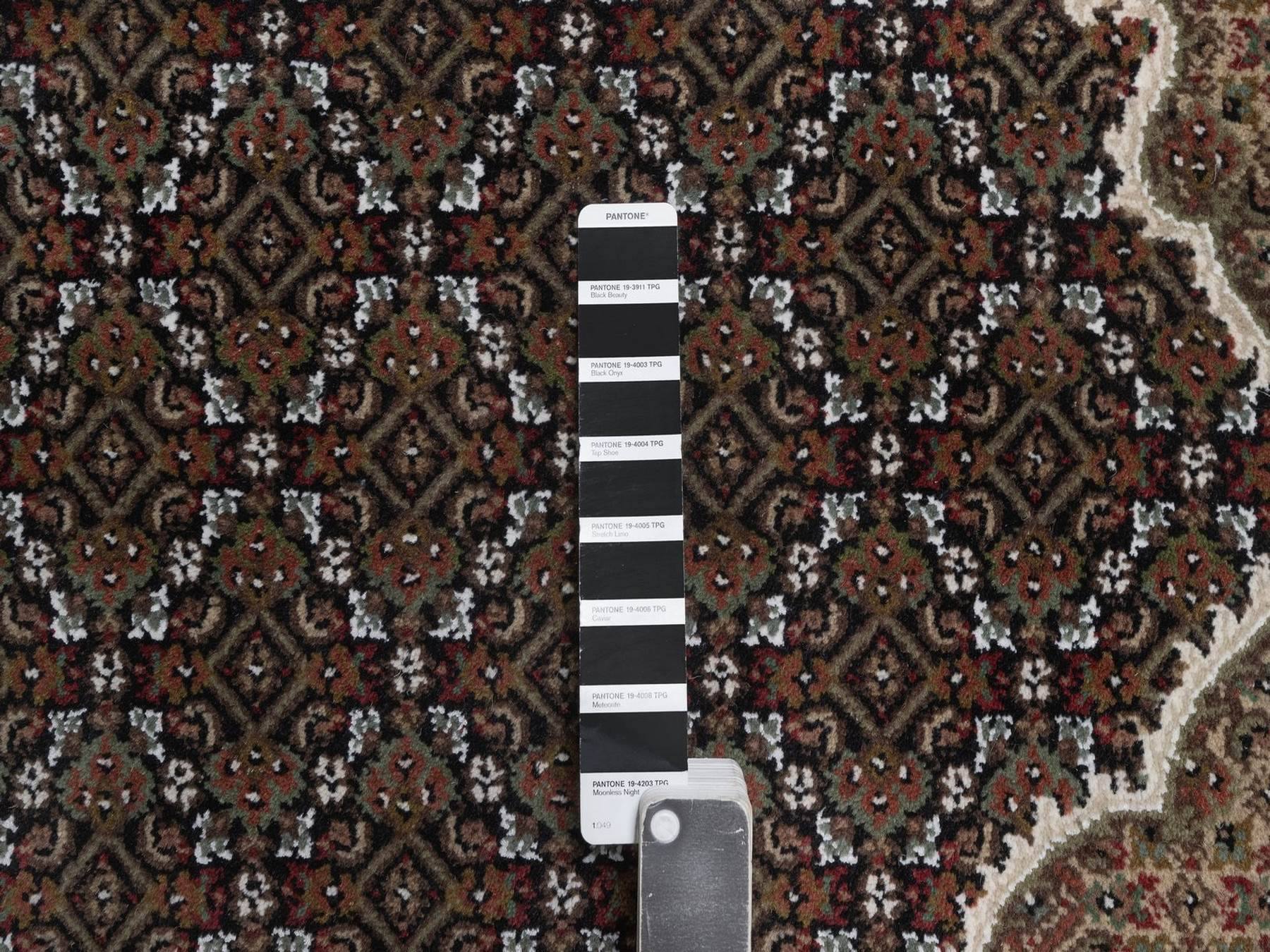 Tabriz hand-knotted wool rug in Black, 8'9" x 12', SKU O092696 (view 7)